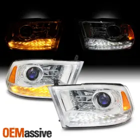B0909A OEMASSIVE Led Drl Projector Headlight Dodge Ram