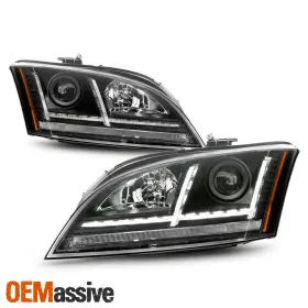 Oemassive 8j0941029l Hid/xenon For 08-14 Audi Tt Sequential Signal Projector Led Black Headlights