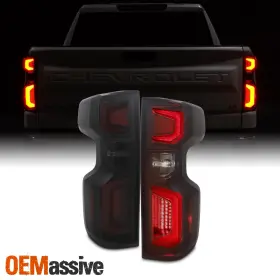 Oemassive 9-a1csi19hbs For 19-22 Chevy Silverado 1500 Incandescent Type Led Tube Black Smoke Tail