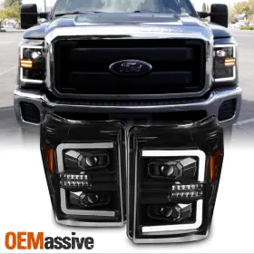 9-P1F2511LBK OEMASSIVE Superduty Led Headlights Drl Light Bar