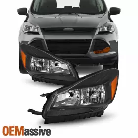 CJ5Z13008D OEMASSIVE Halogen Headlights Left Right Lights