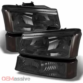 GM2502257 OEMASSIVE Smoked Headlights Bumper Signal Silverado