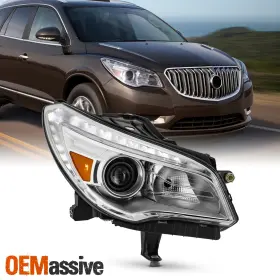 Oemassive Gm2503387 For 2013-2017 Buick Enclave Hid Non-afs Projector Headlight Passenger With Drl Lamp