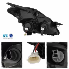 NI2502166 OEMASSIVE Led Light Tube Projector Headlight Smoked #3