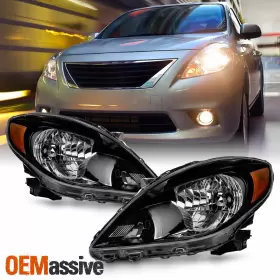NI2502207 OEMASSIVE Halogen Headlights Left Right Nissan