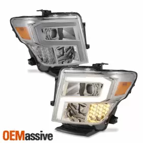 NI2502250 OEMASSIVE Projector Led Light Bar Headlights Chorme #3