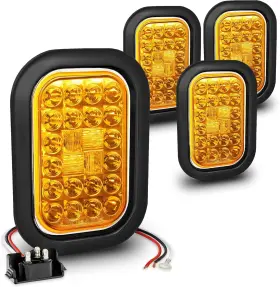 5324 ONLINE LED STORE Mods Amber Rectangle Trailer Tail Pack