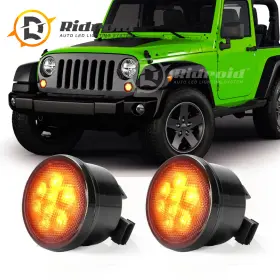 RIDROIDMMR8 RIDROID Jk Front Amber Led Turn Signal Lights