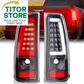 00004 SPBREW Led Tail Lights Smoked Chevy Silverado