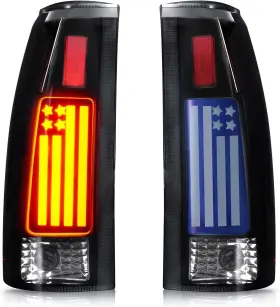 TR150001GM1SB TRESOUND Led Tail Lights Flag Smoked Lens Chevy