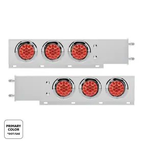 61041 UNITED PACFIC Steel Spring Light Bar Double Led Visors #2
