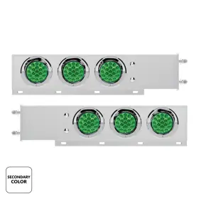 61041 UNITED PACFIC Steel Spring Light Bar Double Led Visors #3