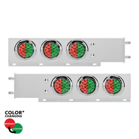61041 UNITED PACFIC Steel Spring Light Bar Double Led Visors