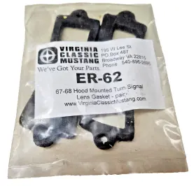 ER-62 VCM Hood Turn Signal Lens Gaskets Mustang ER-62 VCM Hood Turn Signal Lens Gaskets Mustang