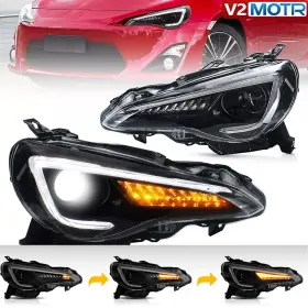 V2-FT86-0297-2P21A VLAND Led Headlights Sequential Brz Toyota