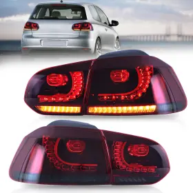 YAB-GEF-0183ARS VLAND Led Tail Lights Smoked Rear Vw Golf