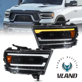 YAX-RM-6001B-A VLAND Led Headlights Lh Rh Projector 1500 Ram