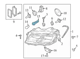 5NA953123 VOLKSWAGEN Headlight Turn Signal Bulb Socket Holder #3