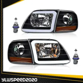V-02HLA1238BBK YLWSPEED20 Led Headlights Corner Parking F150