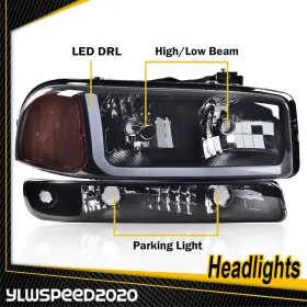 V-02HLA4541BBM YLWSPEED20 Led Drl Headlights Bumper Signal #2