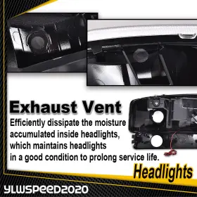 V-02HLA4541BBM YLWSPEED20 Led Drl Headlights Bumper Signal #3