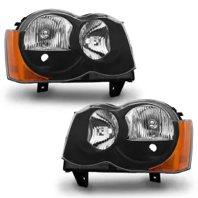 HL-203-BK-S YQ-MOTORING Headlights Housing Halogen Lh Rh Jeep
