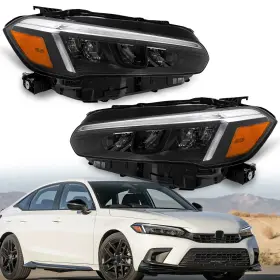 TL424354DT ZX-MOTOR Led Drl Headlights Left Right Honda Civic
