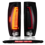 Cenfeild Led Tail Lights + 3rd Brake Light, Black Housing Smoked Lens. Fixed Price $197.03.