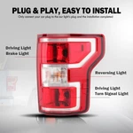 Ford F150 F-150 ,passenger Side Tail Light Assembly 2018-2020 With Halogen Bulb. Fixed Price $81.99.