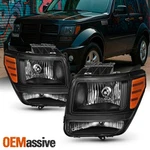 Fit 2007 2008 2009 2010 2011 Dodge Nitro Black Headlights Left & Right Side Pair. Fixed Price $138.99.