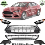 Front Grille Assembly & Headlight Kit For 2013-2016 Ford Fusion. Fixed Price $310.50.