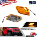 Pair Front Fender Led Side Marker Light Amber For 18+ Jeep Wrangler Jl/gladiator. Fixed Price $22.99.