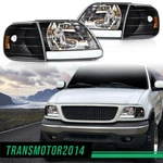 Led Strip Headlights & Corner Parking Lights Fit For 97-04 Ford Expedition Black. Fixed Price $87.40.