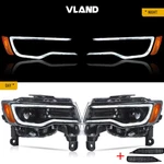 Vland For 2014-2022 Jeep Grand Cherokee Led Projector Headlights W/black Housing. Fixed Price $355.49.