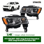2017-2022 Jeep Grand Cherokee Halogen Headlight Chrome W/ Bulb Left & Right Pair. Fixed Price $160.99.