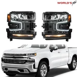 For Chevy Silverado1500 2019-2021 Lh&rh Headlights Assembly Led W/halogen Signal. Fixed Price $196.63.