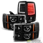 2007-2013 Gmc Sierra 1500 2500 3500 Smd Halo Projector Headlights+led Tail Lamps. Fixed Price $298.99.