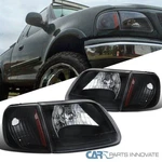 Fits Ford 97-03 F150 97-02 Expedition Black Headlights+corner Signal Lamps Pair. Fixed Price $83.51.