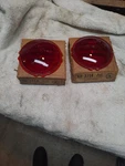 Pair-ford Chevy Dodge Ratrod Red, # Ls371 Light Lamp Glass Lens, Kd-3716, 4 1/2". Fixed Price $24.99.