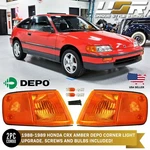 Us Spec Depo Jdm Amber Front Corner Lights Lamps For 1988-1989 Honda Crx / Cr-x. Fixed Price $44.95.