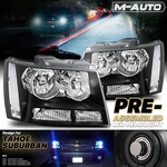 L+r Clear Headlight+6000k Led Lamp Bulb For 2007-2014 Chevy Tahoe/suburban Black. Fixed Price $153.59.