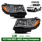 For 2017-2021 Jeep Compass Halogen Headlight W/ Bulbs Left+right Pair. Fixed Price $138.99.