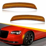For 2015-2023 Chrysler 300 Front Bumper Side Marker Lights Amber Left & Right 2x. Fixed Price $19.99.