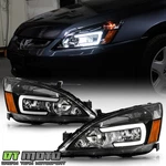 For 2003-2007 Honda Accord Black Led Drl Tube Headlight Headlamp Pair Left+right. Fixed Price $138.99.