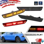 Upgrade-pony Amber Red Led F & R Side Marker Lights Smoke For Ford Mustang 10-14. Fixed Price $64.99.