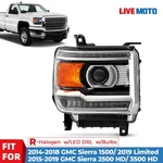 For 2015-2019 Gmc Sierra 1500 2500 Hd 3500hd Halogen W/led Drl Headlight Right. Fixed Price $127.99.