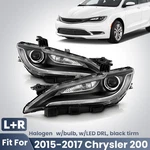 Pair Halogen Headlights For 2015-2017 Chrysler 200 W/ Led Drl W/bulb Left +right. Fixed Price $178.99.