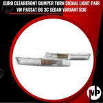 Euro Clearfront Bumper Turn Signal Light Pair Vw Passat B6 3c Sedan Variant R36. Fixed Price $53.88.
