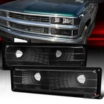 Fit 1988-1998 Chevy Gmc C/k 1500 Silverado Sierra Black Bumper Signal Lights. Fixed Price $21.61.