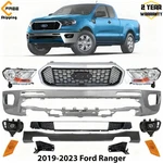 Front Bumper Chrome Steel & Grille Assembly Kit For 2019-2023 Ford Ranger. Fixed Price $2209.35.
